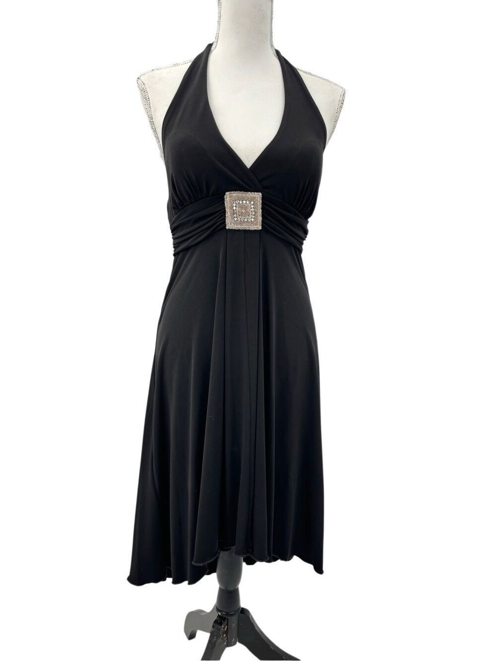 Enfocus studio halter top style black dress Marilyn Monroe size 8